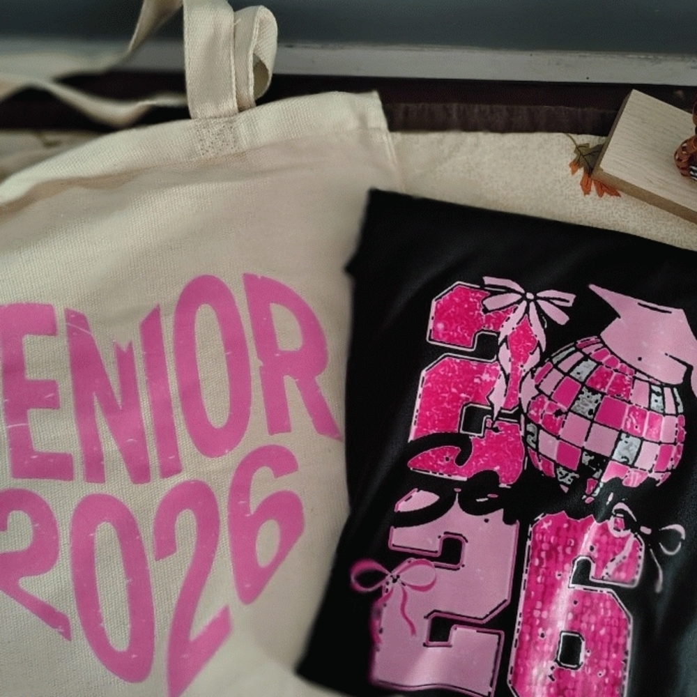 Pink Senior 2026 Tote Bag And T-shirt